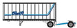 1980s-2000s 28' Pup Van Trailer - Assembled -- Swift #29200 (1980s-2000s; white, blue)