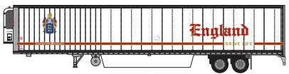 2000s 53' Reefer Trailer - Assembled -- C.R. England #16879 (2000s, Drive Life; white, red, blue)