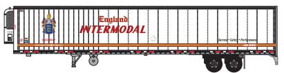 1990s 53' Reefer Trailer - Assembled -- C.R. England #30095 (1990s, Intermodal; white, red, blue)