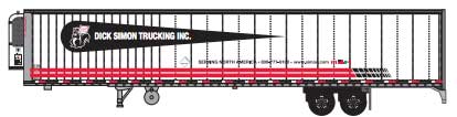1990s 53' Reefer Trailer - Assembled -- Dick Simon (1990s-2000s; white, red, black)