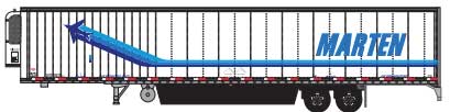 2000s 53' Reefer Trailer - Assembled -- Marten #18468 (2000s; white, blue; Plane Logo)