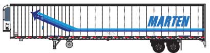 1990s 53' Reefer Trailer - Assembled -- Marten #15083 (1990s; white, blue; Intermodal)
