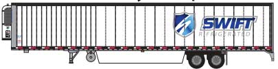 2017 53' Reefer Trailer - Assembled -- Swift #20108 (2017 Scheme; white, blue, gold; Shield Logo)
