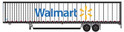 2010s 53' Dry Van Trailer - Assembled -- Walmart #128989 (2010s; white, blue, gold; Spark Logo)
