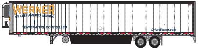 2015 53' Reefer Trailer - Assembled -- Werner #29611 (2015; white, yellow, blue)
