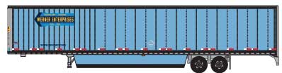 1990s 53' Van Trailer - Assembled -- Werner #47916 (1990s; blue, yellow)