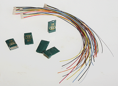 MC2 2-Function DCC Decoder w/Detachable Harness - Control Only -- Hardwire - .42 x .723 x .191"  10.7 x 18.4 x 4.6mm pkg(5)