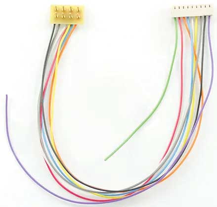 DCC Decoder Harness -- E7 Harness for T Series Decoder in PROTO EMD E7, 8-Pin NMRA Plug
