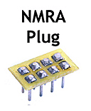 CB 8 NMRA 8-Pin DCC Decoder Plug Only -- Includes Soldering Pads for Wires