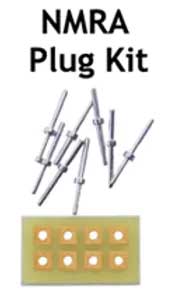 DCC Decoder Plug - Kit -- CBU 8 NMRA 8-Pin Plug Kit with Separate Pins & Board