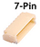 DCC Decoder Socket -- JST 7-Pin Socket (Female), Surface Mount (Matches MC Series Decoder)