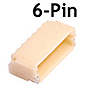 DCC Decoder Socket -- JST 6-Pin (Female), Surface Mount (Matches T4X/T6X Series Decoder & VO 1.5)