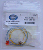 LED Kit -- 2 Golden White 1/8" 3mm Diameter LEDs, 3 Wires, 2 680-Ohm Resistors