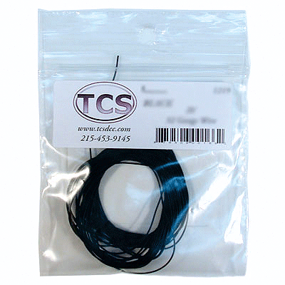 36-Gauge .016" Diameter, 7-Strand Soft Copper Wire - 10'  3.05m Roll -- Black