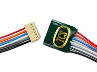 DCC Decoder In-Line Connector -- JST 6-Pin Wired, 6" Wires on Both Ends - .388 x .156 x .405"