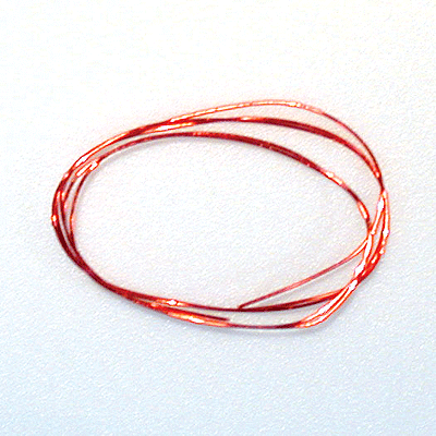 34-Gauge .006"  .16mm Diameter Magnet Wire - 20'  6.1m Roll -- Red