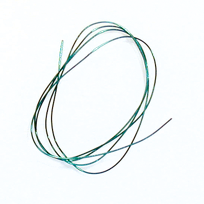 34-Gauge .006"  .16mm Diameter Magnet Wire - 20'  6.1m Roll -- Green