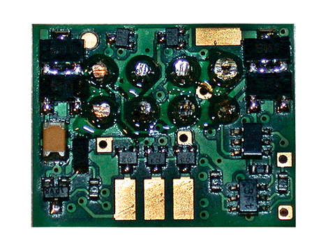 DP5 5-Function DCC Decoder w/Direct 8-Pin NMRA Plug On Board - Control Only -- Direct Board Mounted Plug - .511 x .632 x .114"  12.98 x 16.05 x 2.9mm