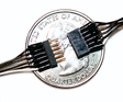 6-Pin 2 X 3 Array Mini Connector Set (1 Male, 1 Female) -- .312 x .075 x .244" with 6"  15.2cm Attached Black/White Wires