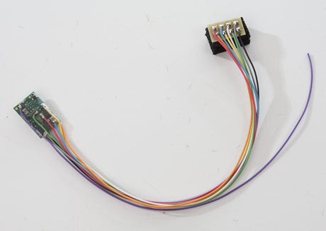 M1P-5" 1 Amp, 2 Function DCC Decoder - Control Only -- With 5"  12.7cm Harness, NMRA 8-Pin Plug