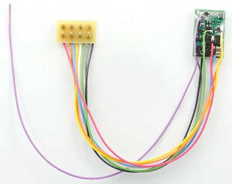 M4P-3.5" R 1 Amp, 4 Function DCC Decoder - Control Only -- With 3.5"  8.89cm Harness, NMRA 8-Pin Plug, Plug in Reverse Orientation