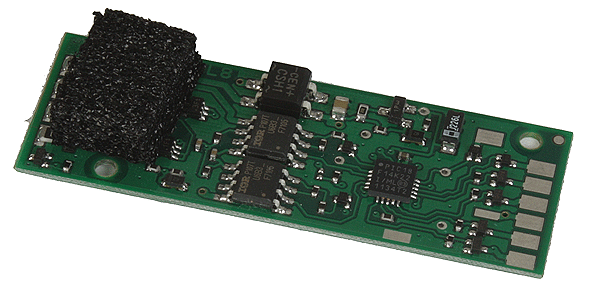 LL8-LED DCC 6-Function Decoder - Control Only -- Fits PROTO 2000 Locomotives w/LED Headlights .71 x 1.89 x 0.138"