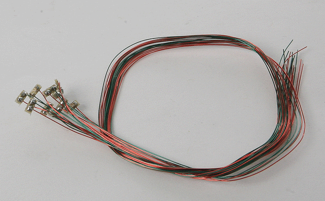 Surface-Mount LED w/6"  15.2cm w/Attached Magnet Wire Lead 10-Pack -- Green-1