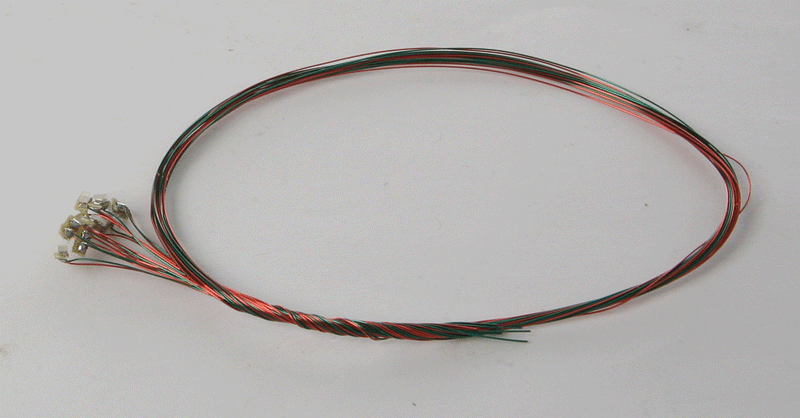 Surface-Mount LED w/6"  15.2cm w/Attached Magnet Wire Lead 10-Pack -- Yellow-1