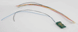 MC2-KA 2-Function DCC Decoder w/TCS Keep Alive Wires - Control Only -- No Harness w/blue, black/white Wires .4 x .72 x .19" or 10.7 x 18.4 x 4.9mm