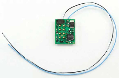 DP5-KA 5-Function Direct Plug DCC Decoder w/Keep Alive Wires - Control Only -- 8-Pin for Atlas, Kato, Athearn w/Extra blue, black/white Wires .51 x .6 x .1