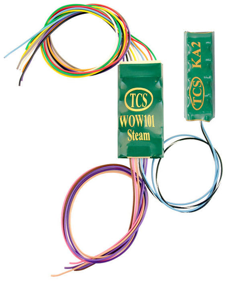 WOW101-Steam-KA Sound & DCC Decoder w/9-Pin JST & Keep Alive - WOWSound(TM) -- Light, Medium & Heavy Steam 1.35 x .66 x .22" or 34.29 x 16.72 x 5.59mm