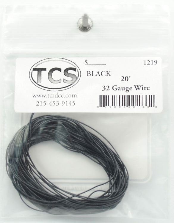 32 Gauge Wire 10' 3.05m Roll -- Black w/White Stripe