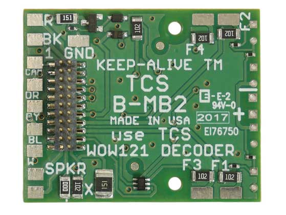 Bachmann MB2 Replacement Motherboard w/KA2 & 21-Pin Connector -- Fits Bachmann USRA 4-8-2 Heavy Mountain (Requires 21-Pin Decoder to Operate)-1