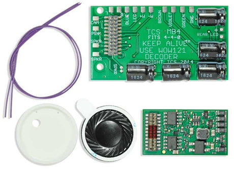 WSK-BAC-6 WOWKit Complete Sound Conversion Kit -- Fits Bachmann Spectrum Richmond 4-4-0 American Locomotives