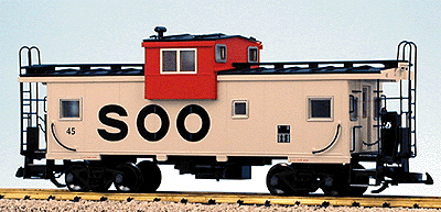 Extended Vision Caboose -- Soo Line (white, black)