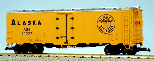 40' Refrigerator Car -- Alaska (yellow, silver)