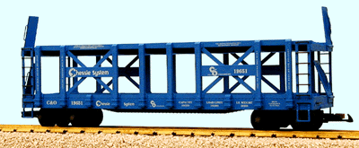Double-Deck Auto Rack -- Chesapeake & Ohio (blue)