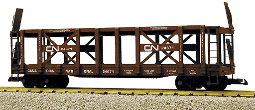 Double-Deck Auto Rack -- Canadian National (brown)
