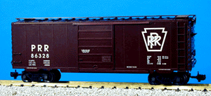 40' PS-1 Steel Boxcar w/8' Panel Superior Door -- Pennsylvania Railroad #1 (Tuscan)