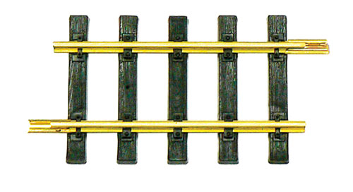 Straight Track Solid Brass Rail -- 6"