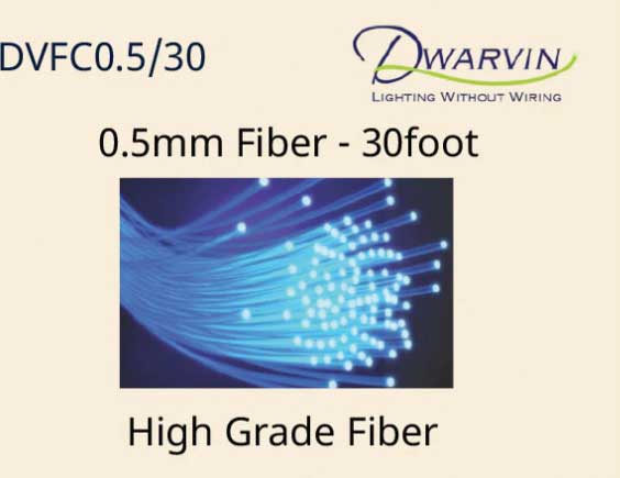 DVFC0.5/30 End-Glow Fiber Optic Cable -- 30 Feet, 0.5mm-1