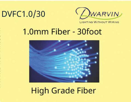 DVFC1.0/30 End-Glow Fiber Optic Cable -- 30 Feet, 1.0mm-1