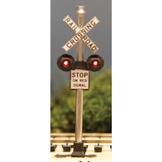 DVFLRRX101 Fiber-Lit Railroad Crossing -- With Fiber Optic-1