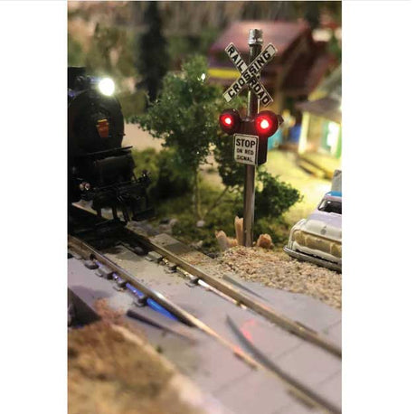 DVFLRRX201 Fiber-Lit Railroad Crossing Signal Only -- With Fiber Optic-1