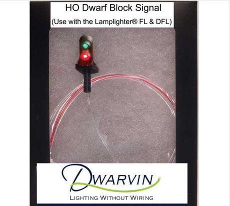 DVIDBS101 Dwarf Block Signal Kit -- With Lamplighter DFL, 2 Side-On Infrared IR Detectors, 2 Signals, Power Supp-4