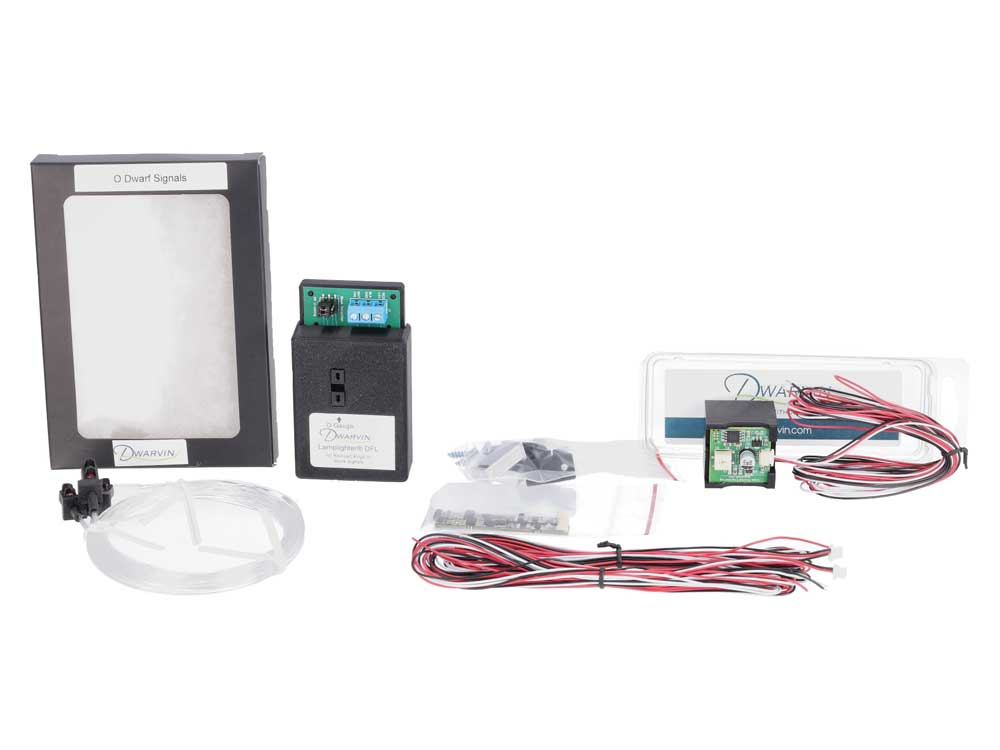 DVIDBS302 Lamplighter DFL Dwarf Block Signal Kit -- Includes Controller, 2 Dwarf Signals, 2 Side-On IR Detectors, No Power Suppl-1
