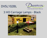 DVSL102BL Fiber-Lit Carriage Street Lamps -- Black pkg(3)-2