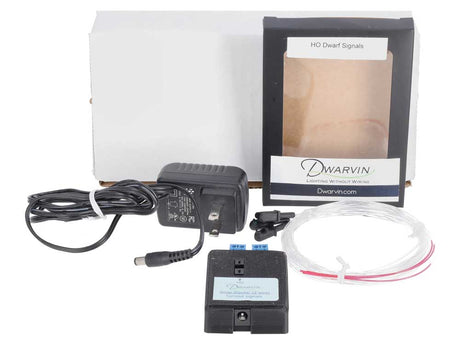 DVTSB2-1 Turnout Signals for 2 Wire Snap Bipolar Switch Machines Kit -- Kit Includes 3 Dwarf Signals, Controller, Power Supply-2