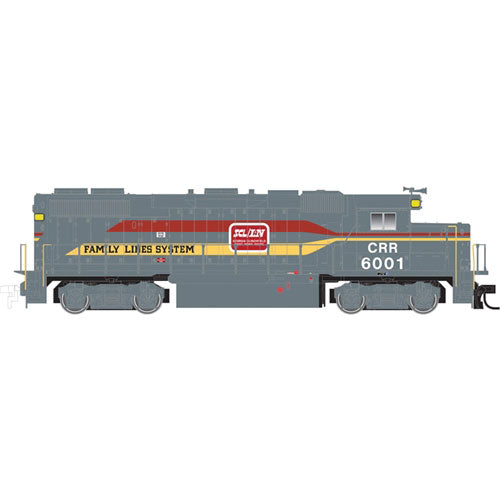 EMD GP38-2 w/Sound & DCC - Gold -- Family Lines/CRR #6001 (gray, red, yellow)