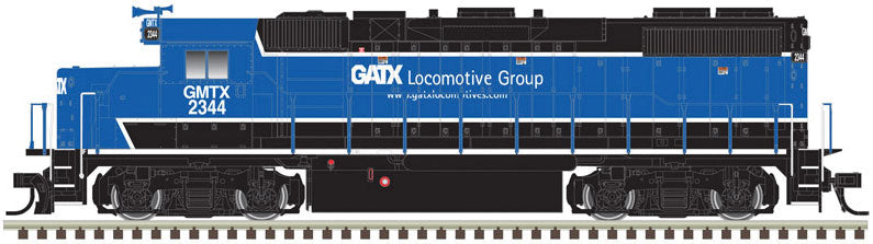 EMD GP38-2 - Sound and DCC - Gold -- GATX Leasing GMTX 2344 (black, blue)